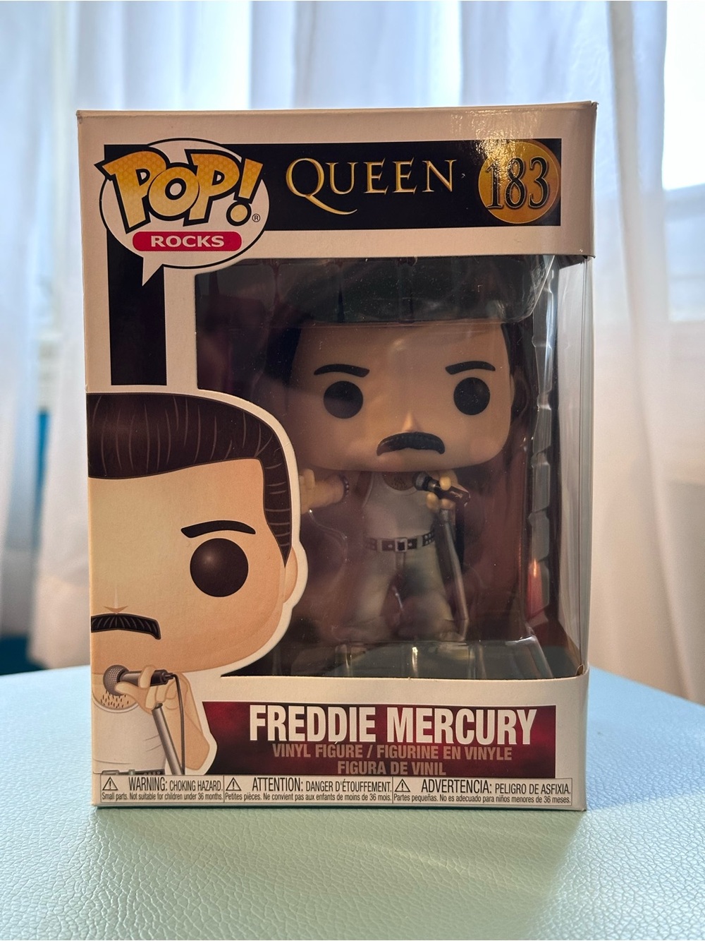 Funko Pop! Rocks Queen Freddie Mercury Live Aid Vinyl Figure Box #183